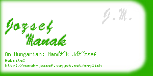 jozsef manak business card